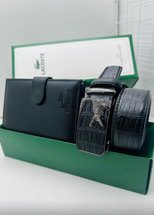 Подарочный набор для мужчины ремень, кошелек + коробка #21144881
