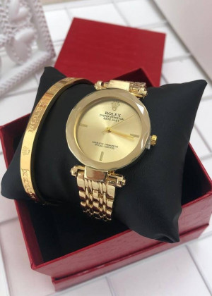 Подарочный набор для женщин часы, браслет + коробка #21151265