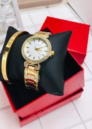 Подарочный набор для женщин часы, браслет + коробка #21151269