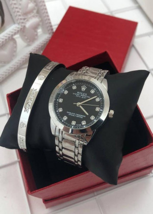 Подарочный набор для женщин часы, браслет + коробка #21151271