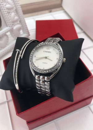 Подарочный набор для женщин часы, браслет + коробка #21151275