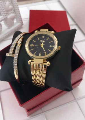 Подарочный набор для женщин часы, браслет + коробка #21151277