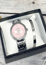 Подарочный набор для женщин часы и браслет+ коробка