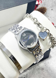 Подарочный набор для женщин часы, 2 браслета + коробка