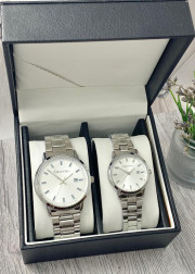 Подарочный набор часы для мужчин и для женщин + коробка