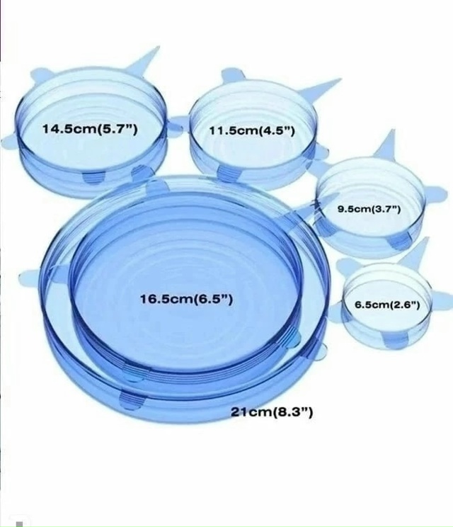 Набор силиконовых крышек для хранения продуктов 6 шт 23039145